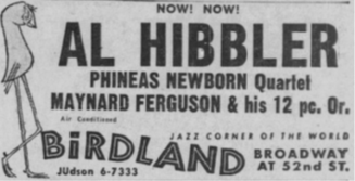 Birdland advertisement