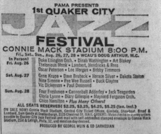 Quaker City Jazz Festival advertisement