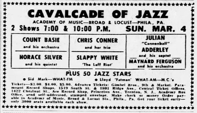 Cavalcade of Jazz advertisement